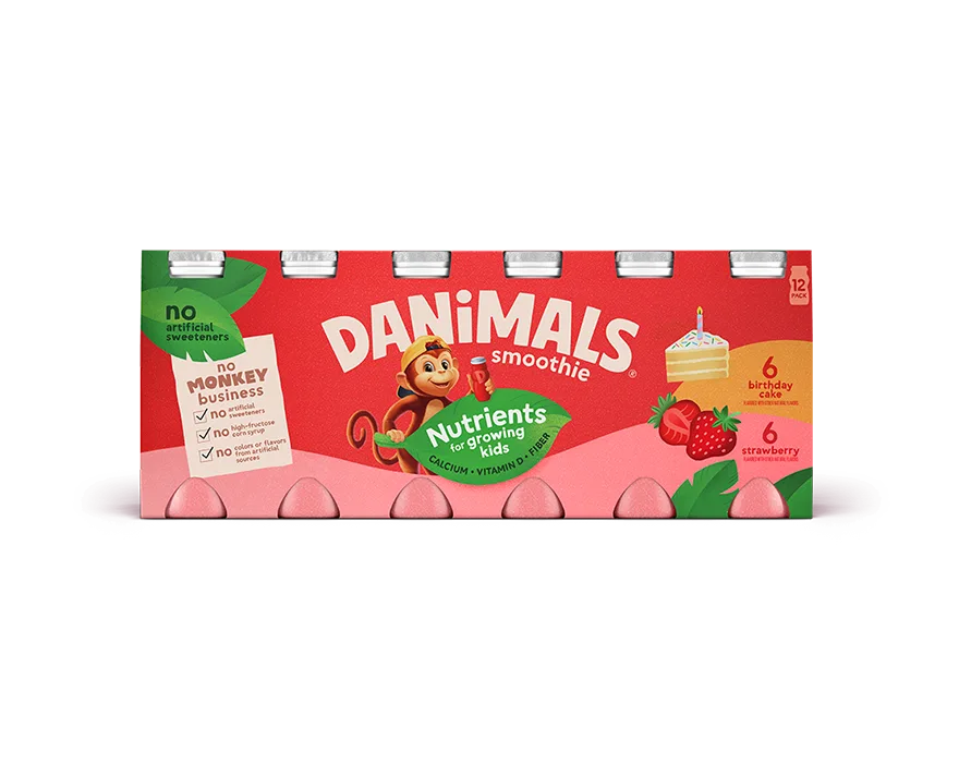 Strawberry-Birthday Cake Kids Smoothies 12 Pack