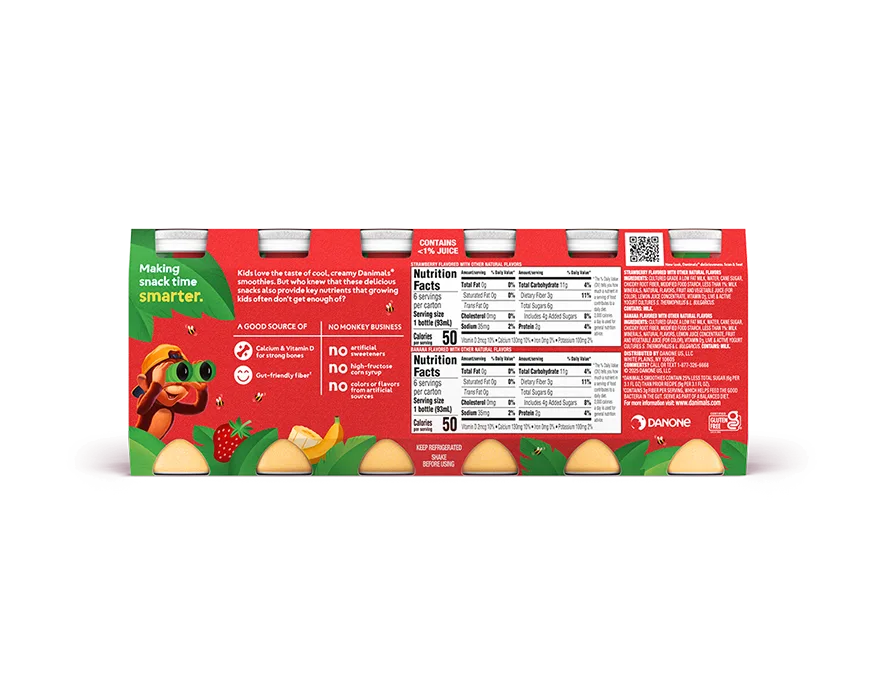 Strawberry-Birthday Cake Kids Smoothies 12 Pack